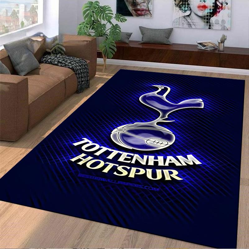 "Tottenham Hotspur Logo Design Carpet, Blue Soccer Fan Floor Rug" Suitable for use as an anti-slip for living room bedroom sofas