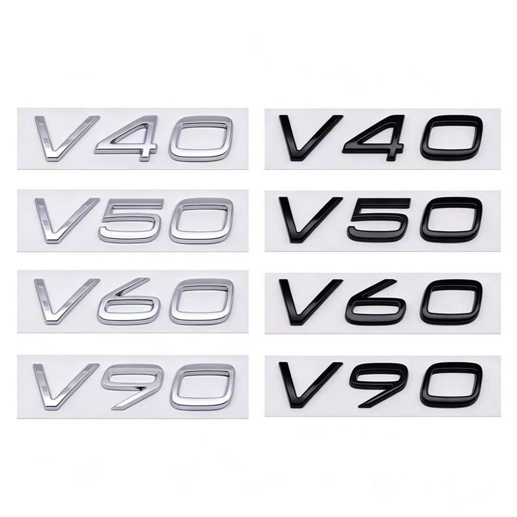 1PC 3D V40~V90 XC40~XC90 S60L S80L B2 T3 D4 Etc Logo Badge Sticker Rear Trunk Emblem Decal