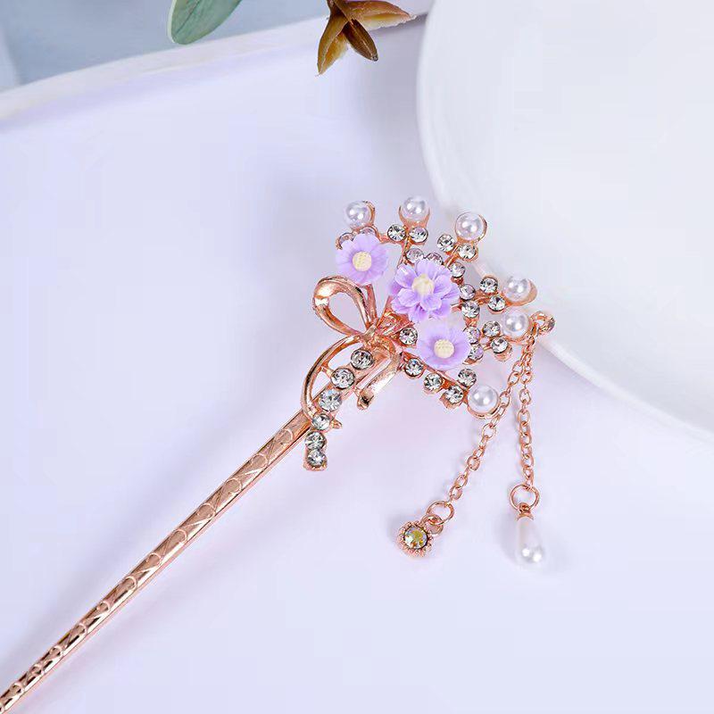 Women's 2026 Spring/Summer Chinese Tassel Alloy Hairpin - Qipao Hair Accessories
