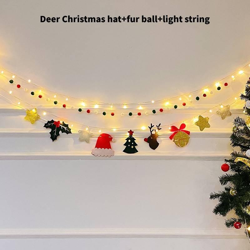 

Flag Christmas Decorations Scene Layout Atmosphere Background Wall Supplies Style C