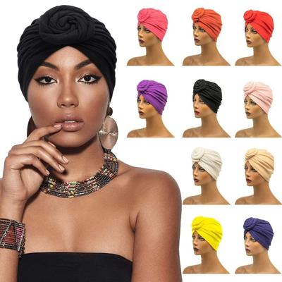 Vintage Hijab-Kappen Elastische Krebs-Chemo-Mütze Modische Kopfwickelmütze Damen Kopfbedeckung