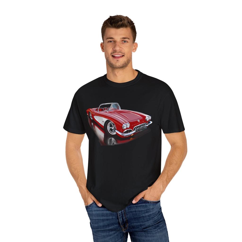 Camiseta Unisex Corvette Clásico 59 C1, Camiseta de Muscle Car, Camisa de Coche Retro,
