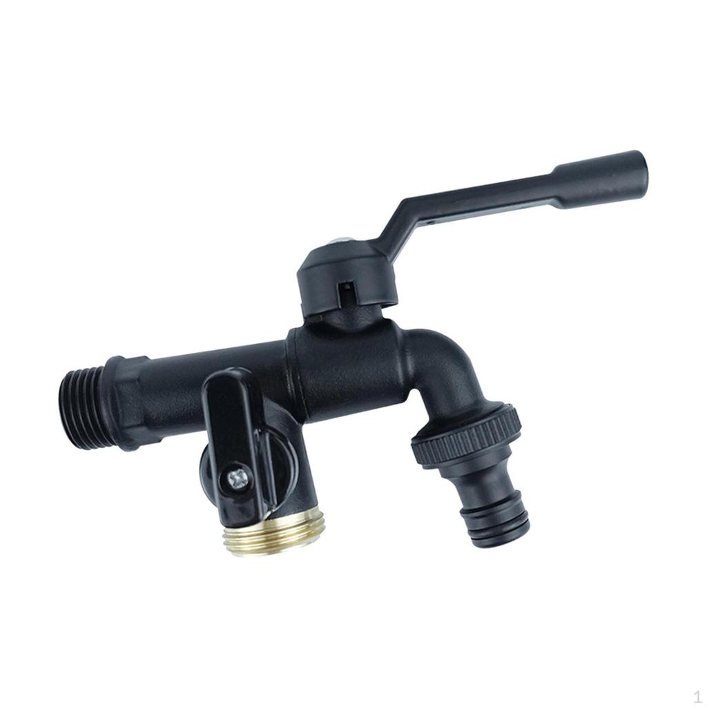 1 in 2 Out Outdoor Faucet Brass Simple to Use Cold Water Multipurpose Bibcocks for Hotel