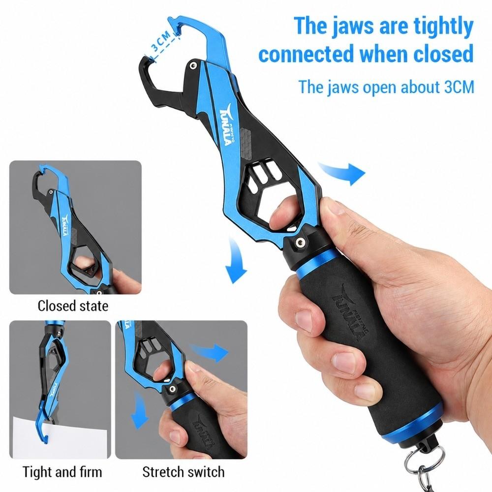 360° Swivel Handle Fish Control Clamp 57LB Weight Scale Fish Holder Clip Saltwater Fishing