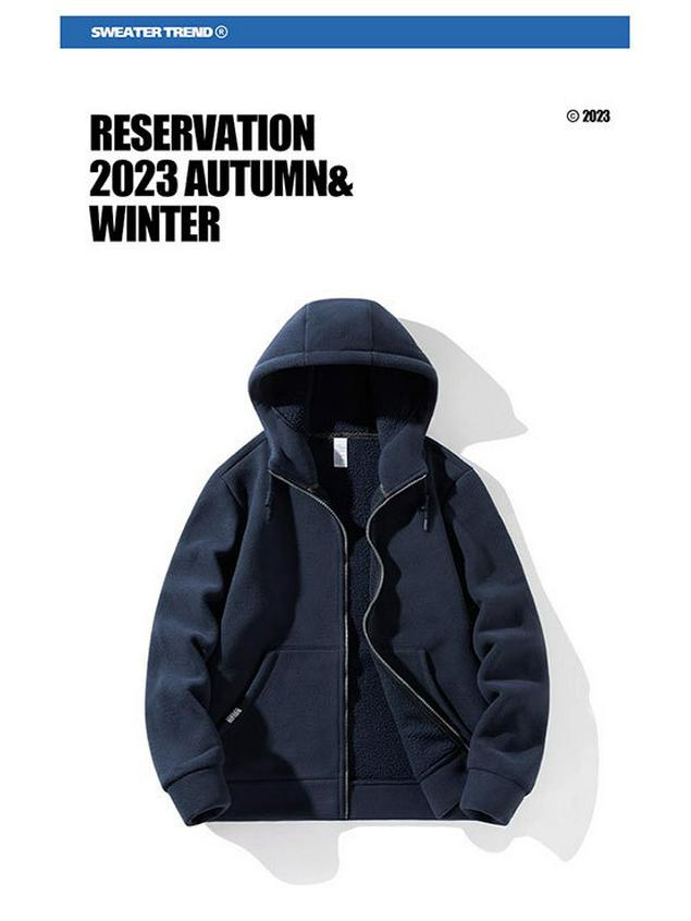 Youth Unisex Fleece Hooded Cardigan Pullover for Sport & Casual Wear - Spring/Autumn