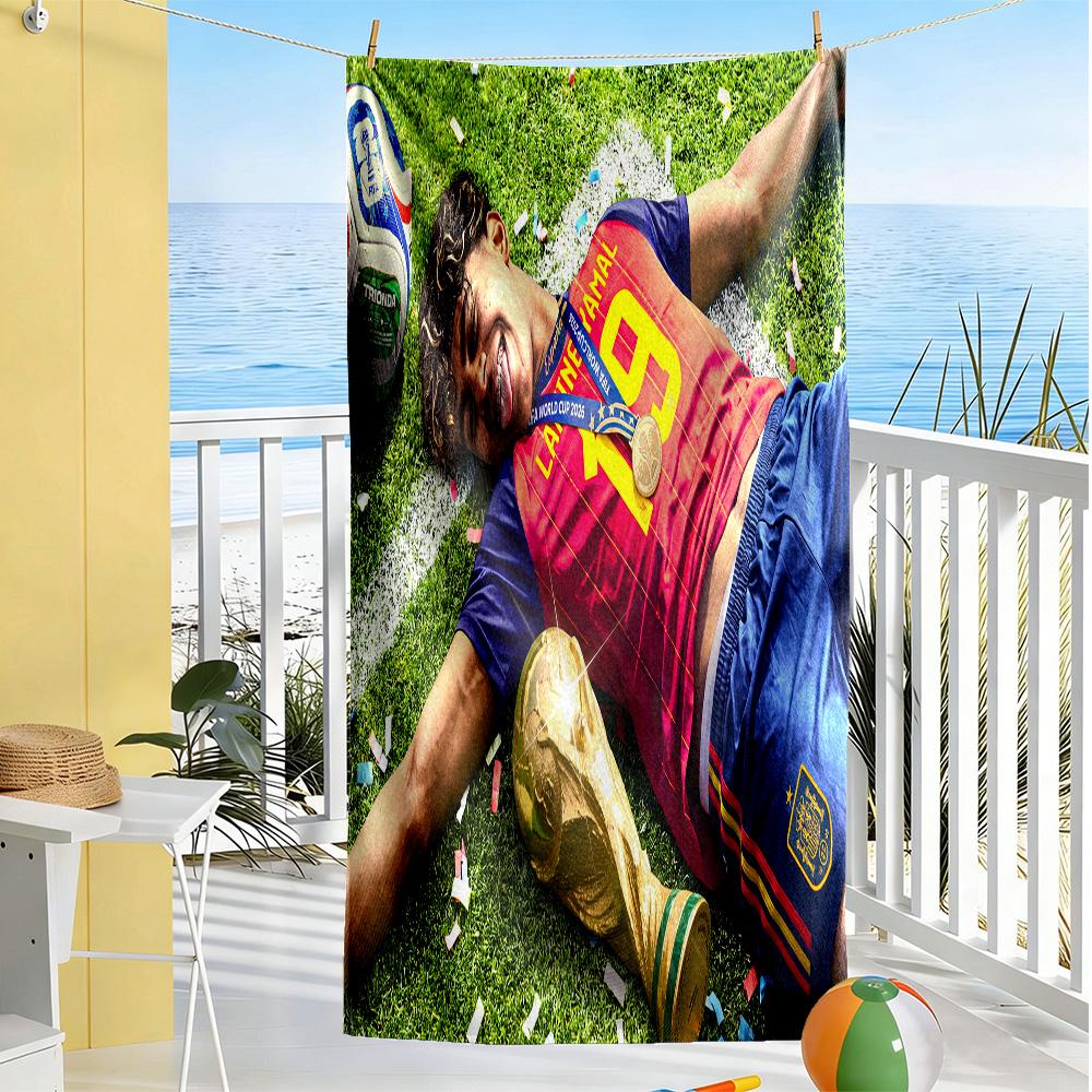 Lamine Yamal World Cup Celebration Beach Towel Super Soft Microfiber Quickdry Fabric Comfortable Lightweight