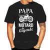 Papa Lhomme Le Mythe Motard  Lhomme Mythe De Legende Stylisches TShirt Short Sleeves Cotton Fashion T Shirt
