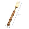 Hi Bamboo Handle Stainless Steel Cutlery Set Wooden Spoon and Fork Set Knife Minimalist Gold