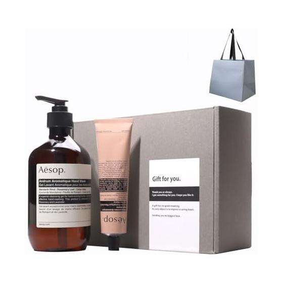 [Wrapped] Aesop Gift Set Andrum Aromatic Hand Balm 75ml Andrum Aromatic Hand Wash 500ml Cosmetic Present Cosmetics Beauty [Parallel Import] (1set)