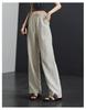 Lyocell Cotton and Hemp Wide Leg Pants for Women In 2026 Summer, Thin, Loose, Versatile, Elastic Waist Strap, Floor Pants
