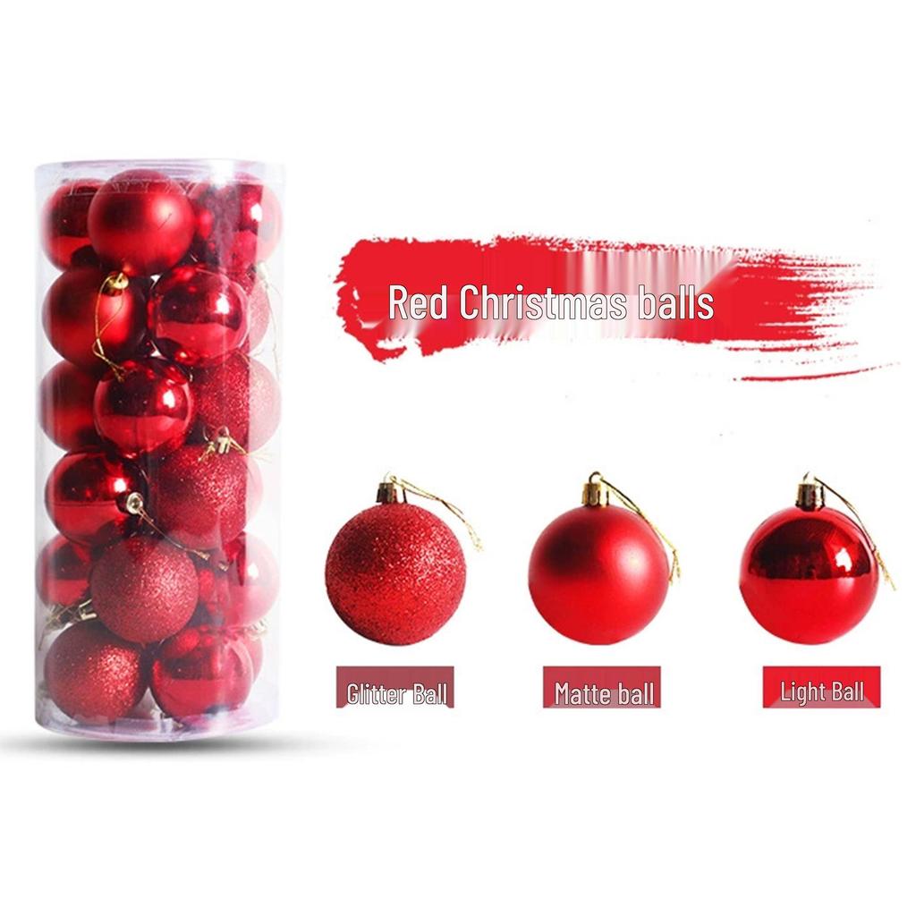 Electroplated Plastic Christmas Ornaments: 3/4/5/6/8cm Ball Set for Tree