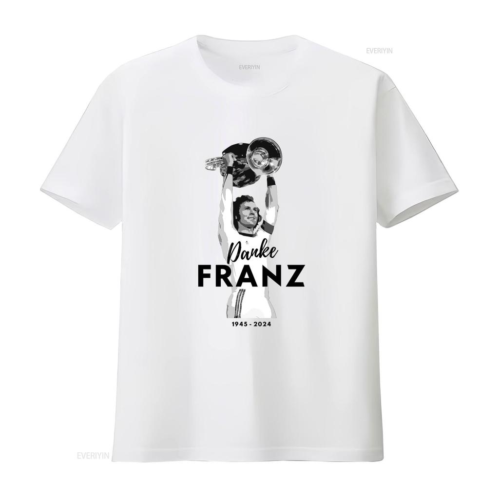 Franz Beckenbauer Tribute T Shirt Thank You 1945 2024 Commemorative Design Vintage Washed Versatile Designer Clothes Stylish
