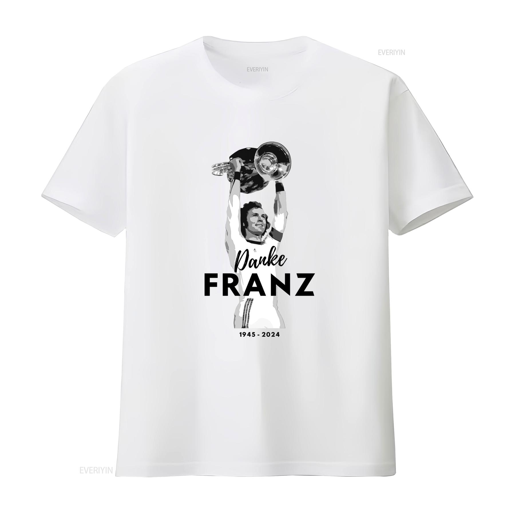 

Franz Beckenbauer Tribute T Shirt Thank You 1945 2024 Commemorative Design vintage Washed Versatile designer clothes Stylish 4XL