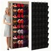 High Quality1pc 40-Compartment Large Pocket Over-the-Door Shoe Organizer with Grid Pockets, Suitable for Behind the Door, Bedroom, Bathroom, Etc