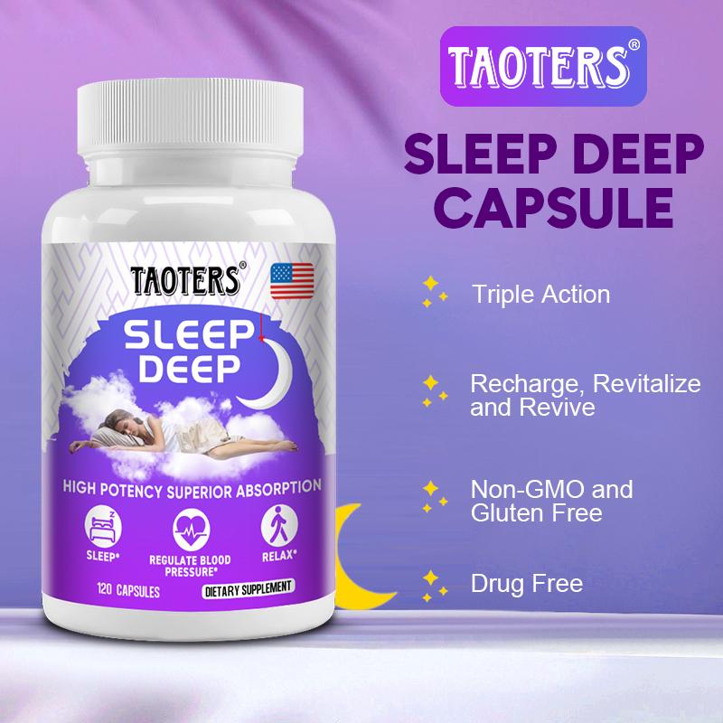 Taoters Herbaceous regulates daily routine and helps fall asleep with 120 capsules