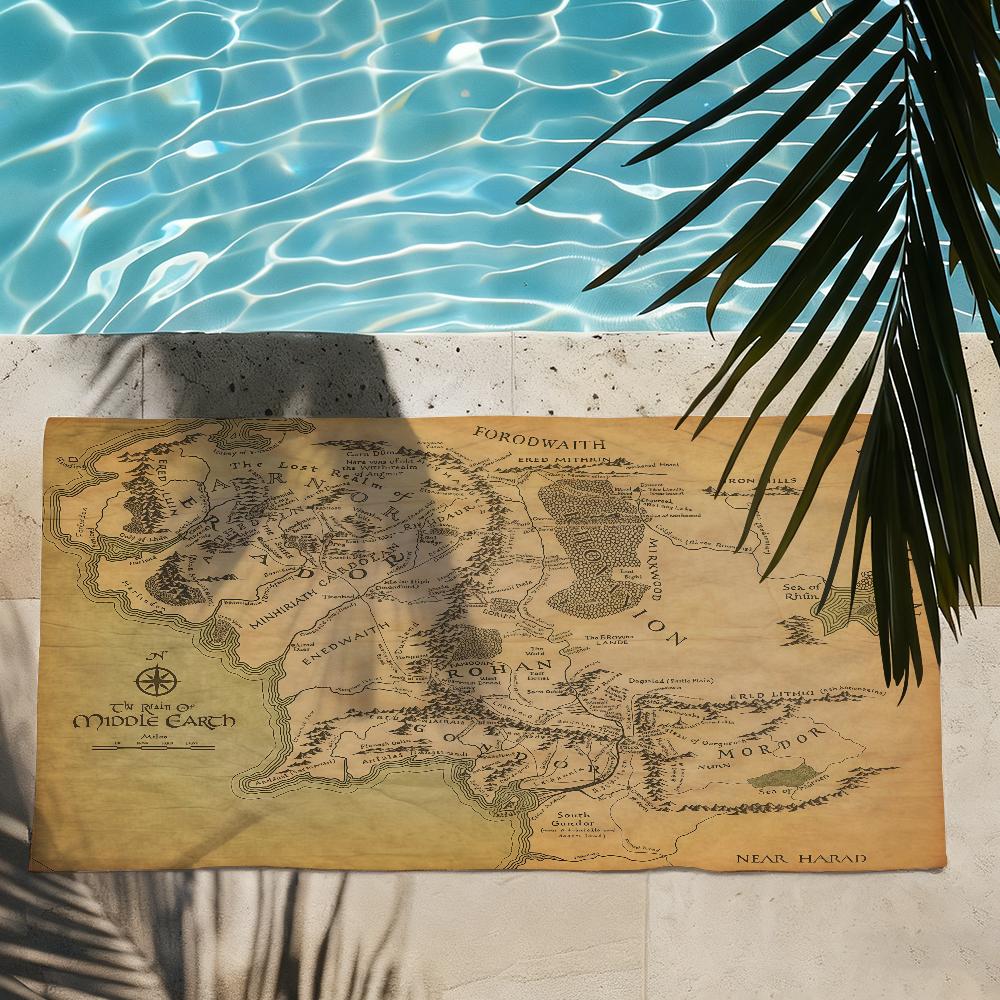 Movie The L-Lord of the R-Rings Towel Quick Drying Beach Towels Are Suitable For Swimming Pools Camping Yoga And The Gym