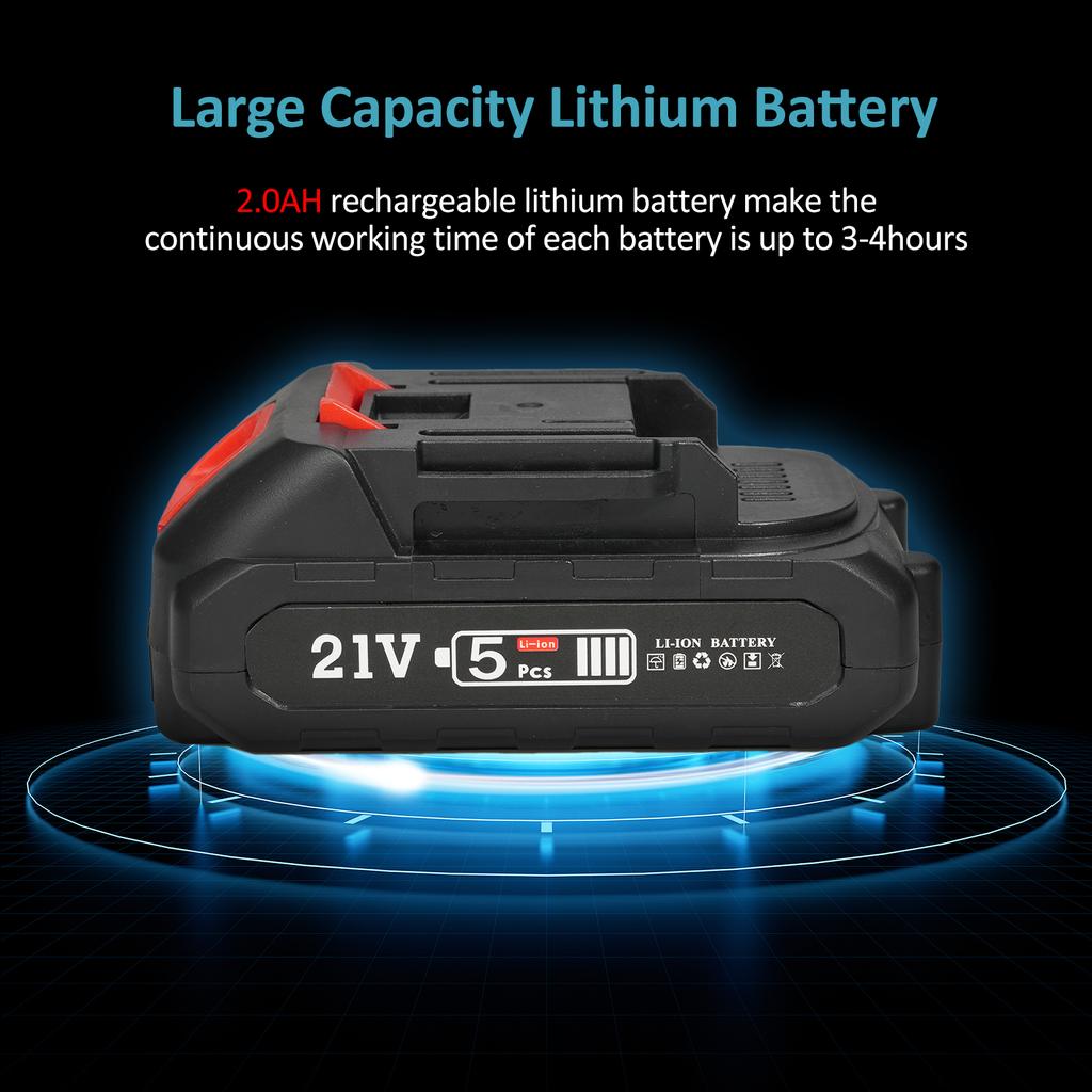 21V přenosné ruční akumulátorové elektrické zahradnické nůžky s přenosným pouzdrem Dobíjecí 2000mAh lithiové