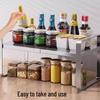 Retractable Stainless Steel Kitchen Countertop Storage Shelf