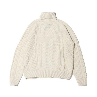 Life Men's Cable Knit Turtleneck Sweater Light Bone FB7771-072