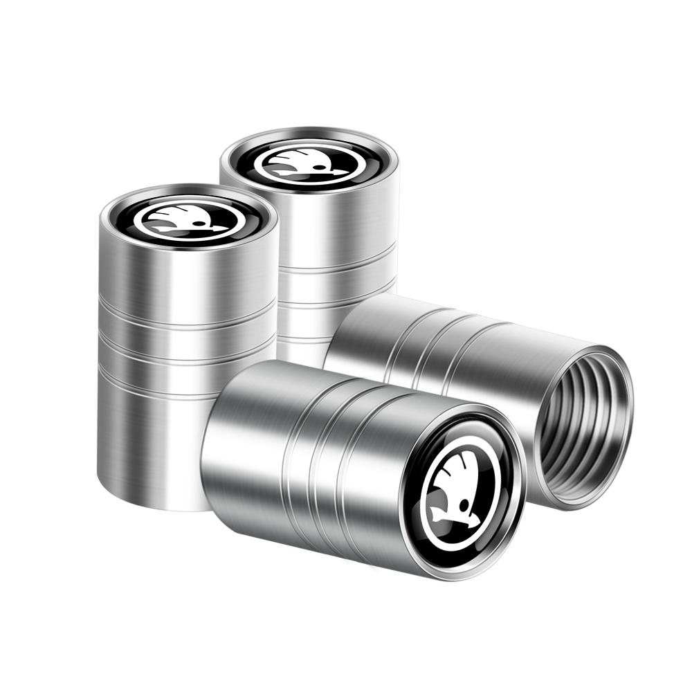 2026 Horké Pro SKODA 4ks Kovové Krytky Ventilků Pneumatik Kol Auta Pouzdra Stonků Příslušenství Pro Skoda S Kodiaq Octavia A5 2 3 Yeti Karo