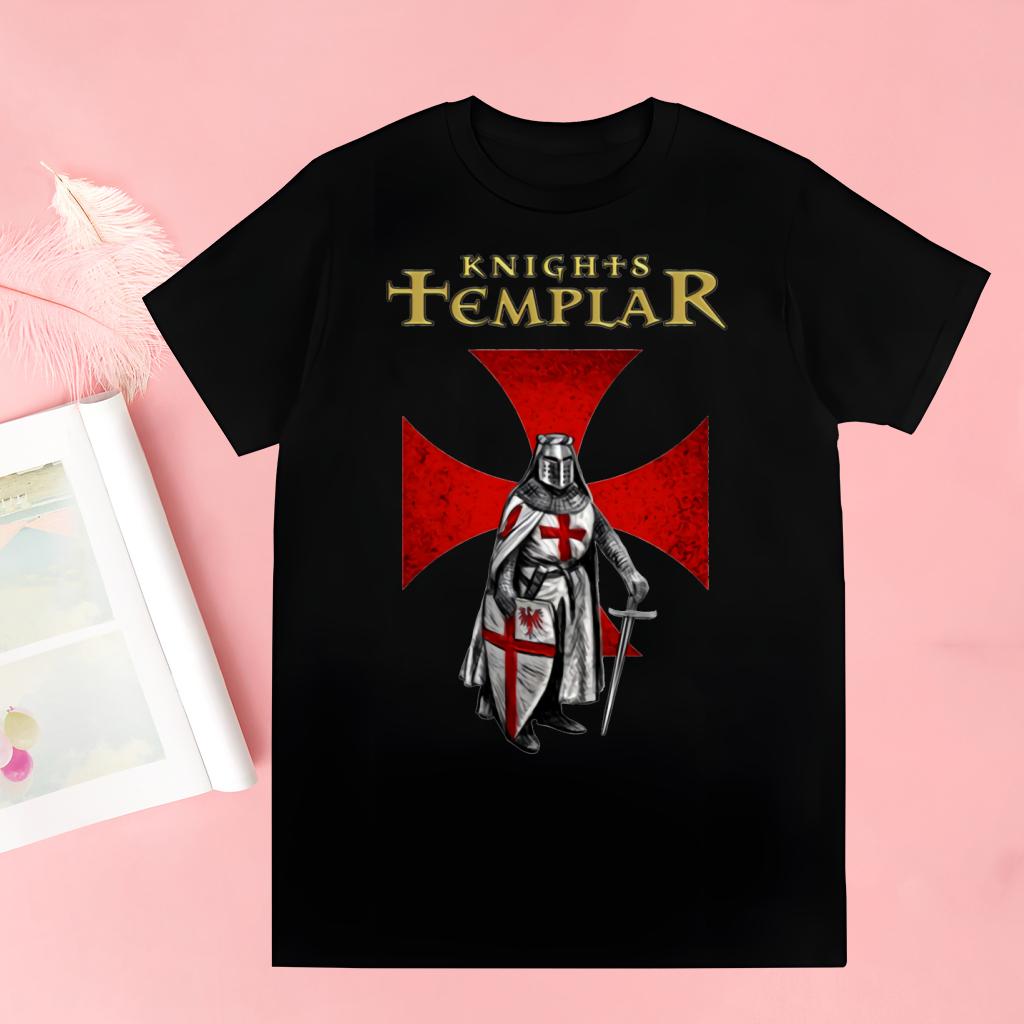 Medieval Knights Templar T Shirts print O-Neck Short Sleeve Regular Mens Heigh Quality Men Hip-Hop t Shirt