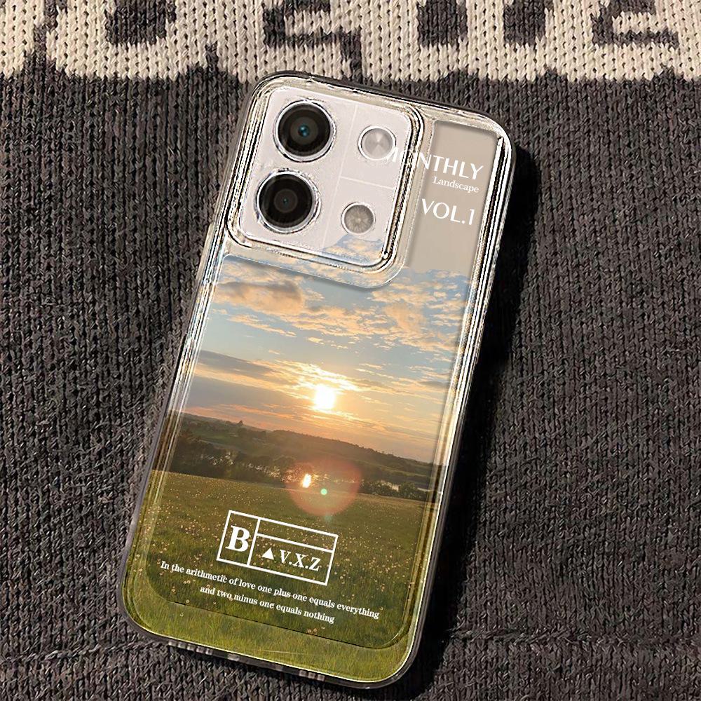 

«Чехол для телефона Grassland Sunset для серии Redmi Note — мягкий чехол с мелкими отверстиями» Xiaomi Redmi Note 13 PRO 5G