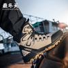 Men's Winter Warm Snow Boots With Fur Lined Outdoor Anti-Slip Waterproof Walking Ankle Booties for Male Comfortable Hiking Mid-Calf Boots Shoes