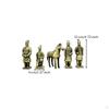 BronzeTone Terracotta Soldiers Display | Antique Reproduction, for Shelf S Warrior SET