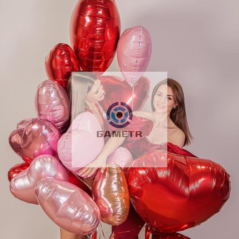 10PCS 18 Inches Large Foil Red Heart Shaped Balloons For Valentine's Day Wedding Shower Anniversary Engagement Decoration