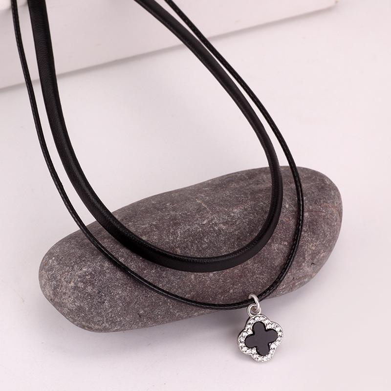 Sophisticated Geometric Choker Necklace For Women Fashionable Double Layer Korean Jewelry