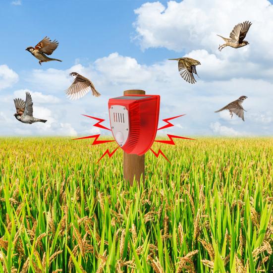 Animal Repellent Infrared Induction Solar Energy Ultrasonic Flash Warning Red LED Light Anti-theft Pest Repellent Home Supply