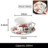 Iris Flower Painted Mugs Porcelain Cup&saucer Gilding Tableware Coffee Mug Dining Table Afternoon Tea Teacup Fruits Juice Cup