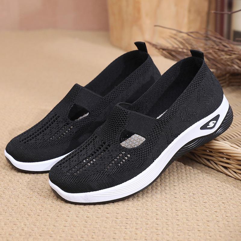 Shoes women's 2025 autumn new middle-aged and elderly mother shoes soft sole breathable women's casual shoes sticker