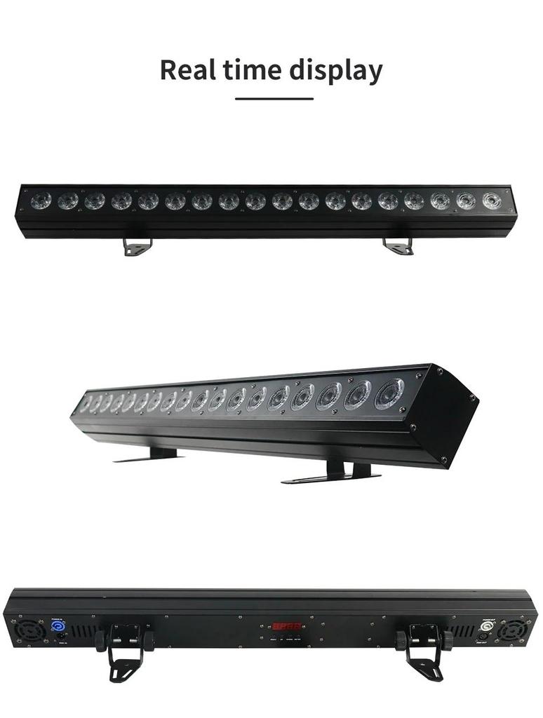 18x18W Pixel Control 6in1 RGBWA UV Wall Washer with DMX Linear Strip Light Indoor Flowing Lighting Effect