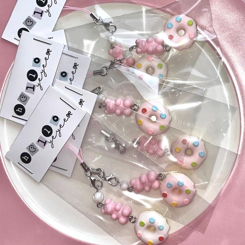 Trendy Core Bag Decoration Lovely Fruit Pendant Keychain Phone Chain Accessory