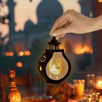 Creative Pear-shaped Candle Holder Retro Vintage Ramadan Lantern Portable Battery Powered LED Lantern Light