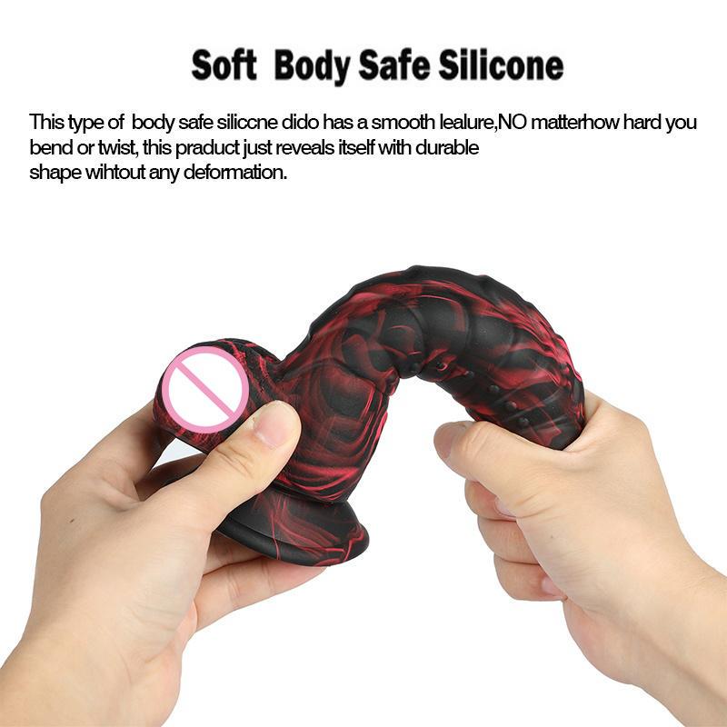 Large Size Silcone Suction Big Dong Realistic Dildo Men Women Adult Sex Toy