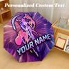 8 Rib Auto Folding Umbrella Kpop Demon Hunters Print Custom Name Text Portable Rain Gear