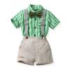 Children Boys Summer Short-Sleeved Shirts  And Shorts  Casual Two Piece