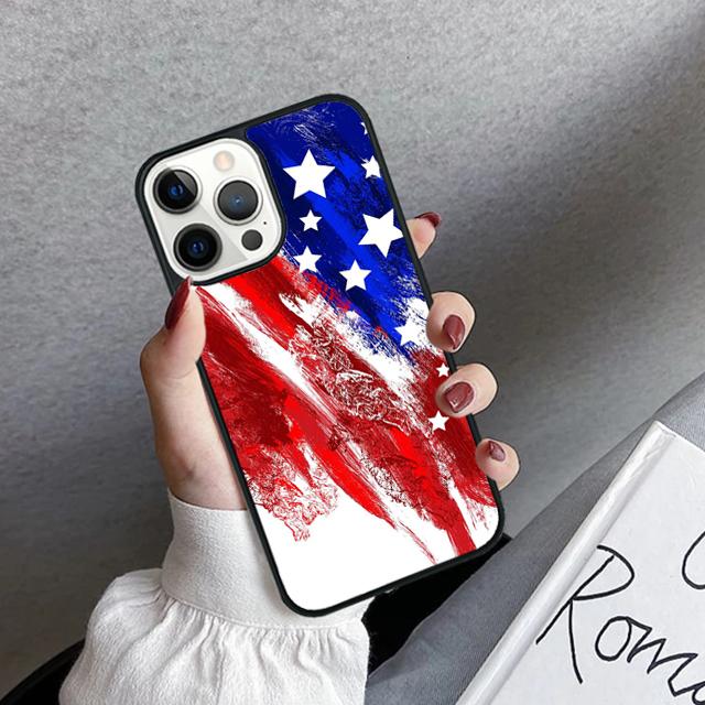 USA American Flag Phone Case Cover For iPhone 17 Air 16 15 14 Plus 12 13 Pro Max Coque Shell Fundas