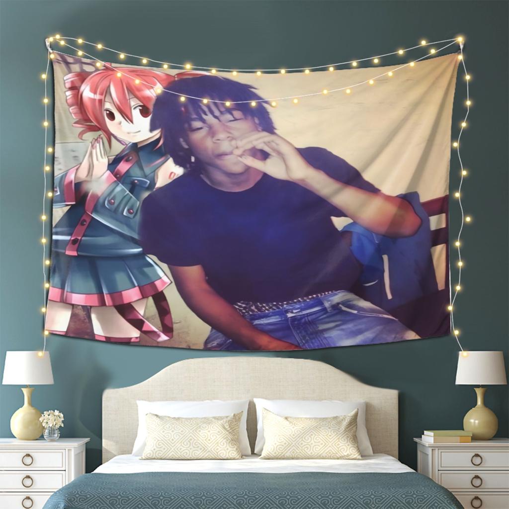 VIKAMA anime Animation Mix Tapestry Funny Decoration Cloth for Boys Dormitory Live Room Room Decoration