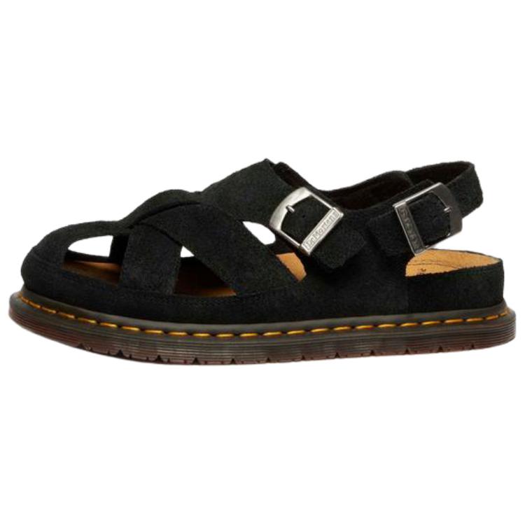 

Dr. Martens Архивные рыбацкие замшевые повседневные удобные римские сандалии сандалии унисекс черные 40787001 38