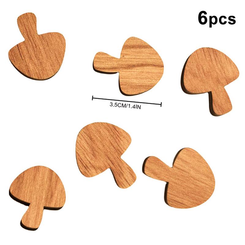

6 шт. Дерев яні заготовки Магніти на холодильник Магнітна прикраса Круглі/Серце/Квадратні Вироби своїми руками Дерев яні бирки Кухня Офіс Декоративні