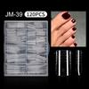 120pcs Full Cover False Tips Acrylic Poly Nail Gel Molds New Toe Nail Mold  For Extension