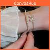 Vintage Zircon Butterfly Open Bracelet With Gold And Silver Finish For Fashion Women