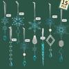 For Tree Decoration Christmas Ornaments Blue Versatile Holiday Decoration Set Crystal-Clear Finish Easy To Hang
