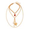Chic Multi-Layered Necklace Chain Heart Star Evening Party Outfits Accessory