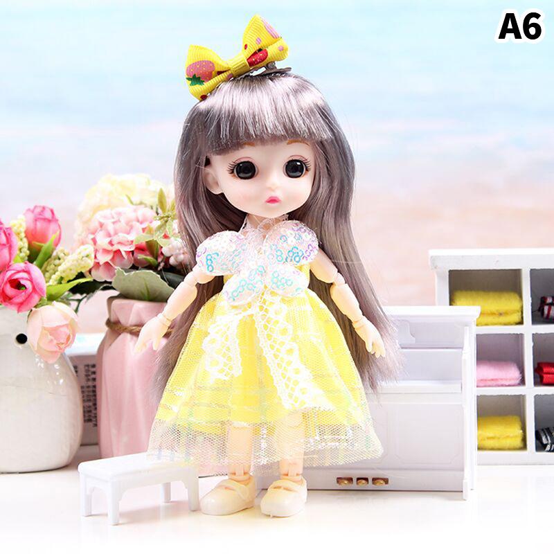 17cm Doll with Clothes Shoes DIY Movable Joints Princess Figure Gift Toys