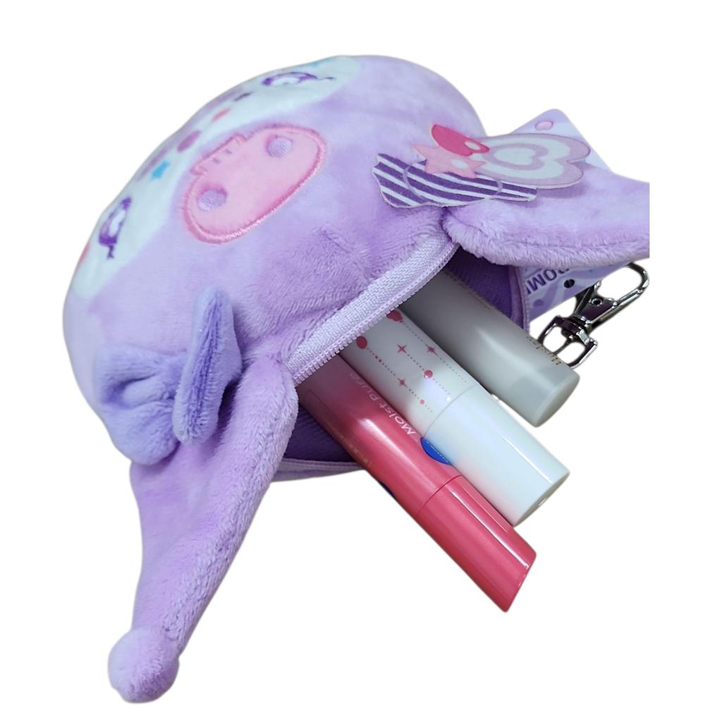 Hatayama Shoji Sanrio Face Reel Pass Case Decora Kuromi H11 x W13cm 63203116 Approx.