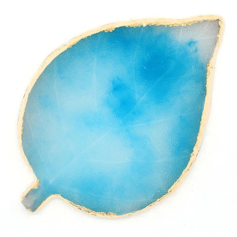 1PC Round Resin Agate Stone Nail Art Palette False Nail Tips Mixing Color Drawing Pallet Gel Polish Display Shelf Manicure Tool